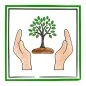 Preview: Icon: zwei Hände schützen einen Baum Preview: Icon: zwei Hände schützen einen Baum